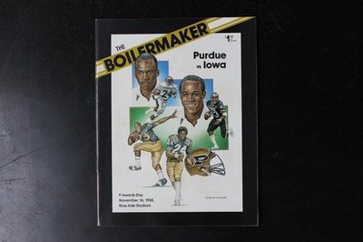 The Boilermaker Magazine 1985 Purdue vs Iowa Football Program P-Awards Day