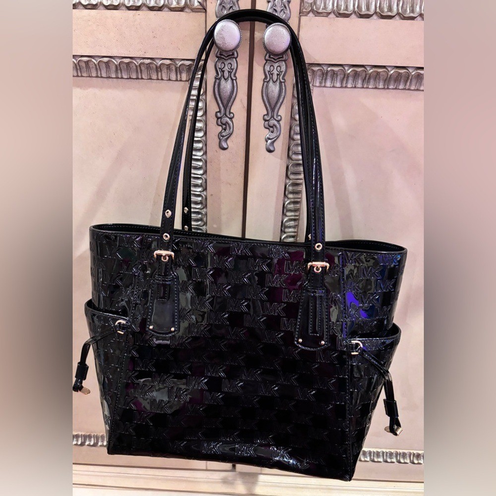 Michael Kors Black Monogram Tote thumbnail 2