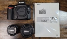 NIKON D90 12.3MP DSLR + 18-55mm f/3.5-5.6G VR lens + 50mm f/1.8D Lens