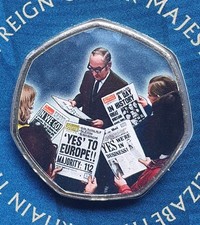 Westminster 50p Shaped Carded Coin The UK Enters The EEC