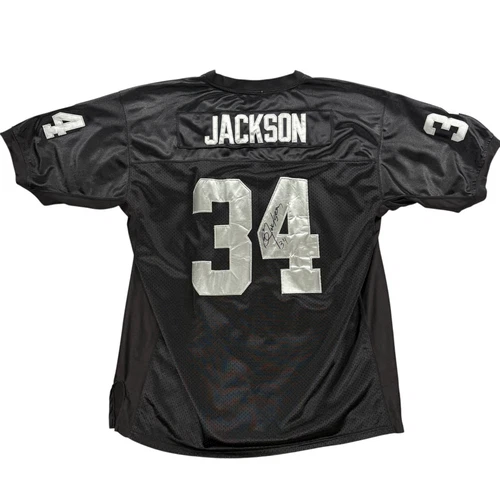 Bo Jackson Signed Autographed Oakland Raiders Football Jersey Men XL Mitchell