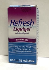 Refresh Liquigel Lubricant Soothing Eye Gel, 0.5 fl oz, Exp:02/26, Damage box