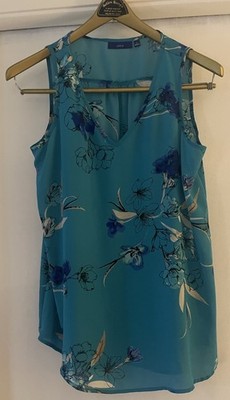 Women s Small Pit 19  Apt 9 Floral Sleeveless Silky Blouse
