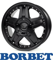 4X Borbet CWB 8,0X18 5/120 ET53 Black Matt Alufelgen