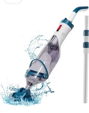 Pool Vacuum for Above Ground Pool with a Telescopic Pole, Running time up to 1H,