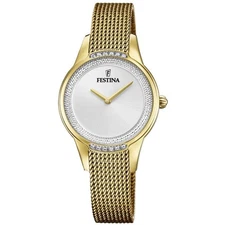 Festina F20495/1 Silver Dial Milan Gold Strap Women's Watch