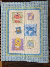 Vintage Sesame Street Baby Crib Comforter Blanket Elmo USA