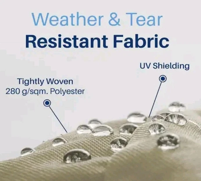 ALEKO Retractable Awning Fabric Replacement 13 ft. x 10 ft. Ivory - Image 3 of 4