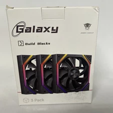 Jungle Leopard Galaxy 120mm ARGB Cooling Fans - 3 Pack, white  Gaming PC RGB