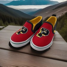 Polo Ralph Lauren Landyn Slip On Child P-Wing Logo Patch Canvas Shoes Size 6