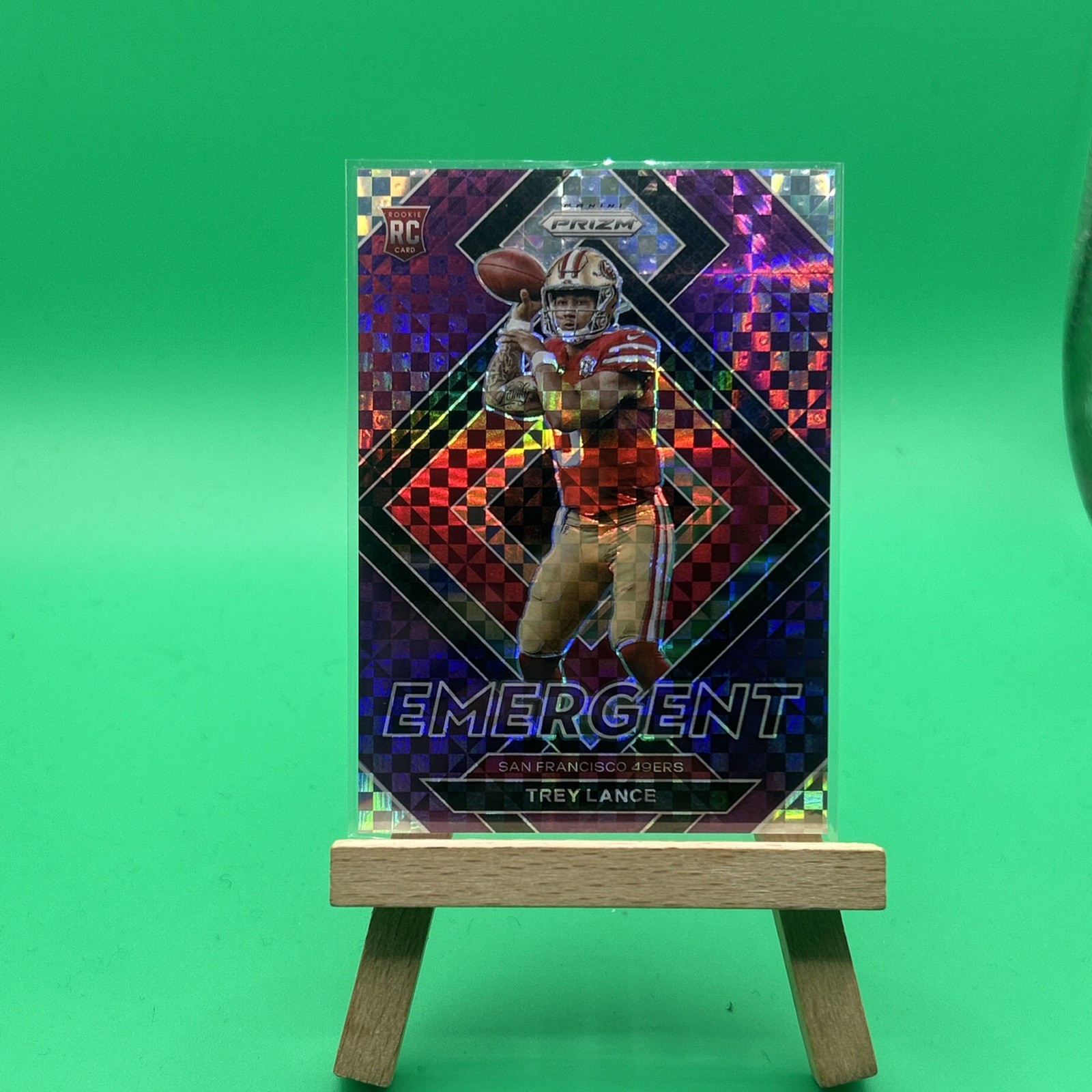 2021 Panini Prizm Football Trey Lance Emergent Purple Power /49