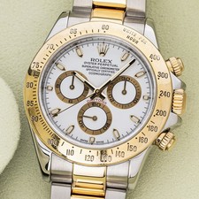 Rolex Daytona Steel & 18k Yellow Gold White Dial 2000 With Box Ref. 116523