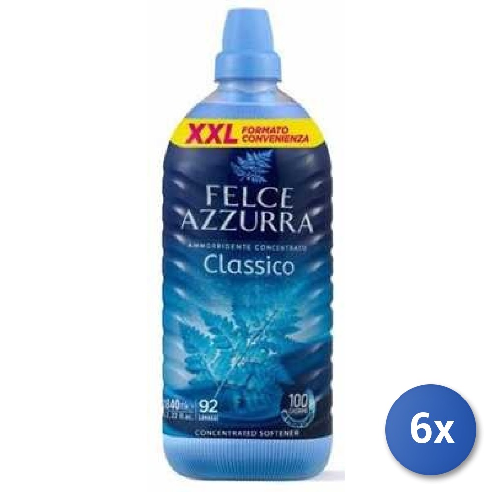 6x Felce Azzurra Ammorbidente Concentrato Classico XXL 1840ml 552 Lavaggi