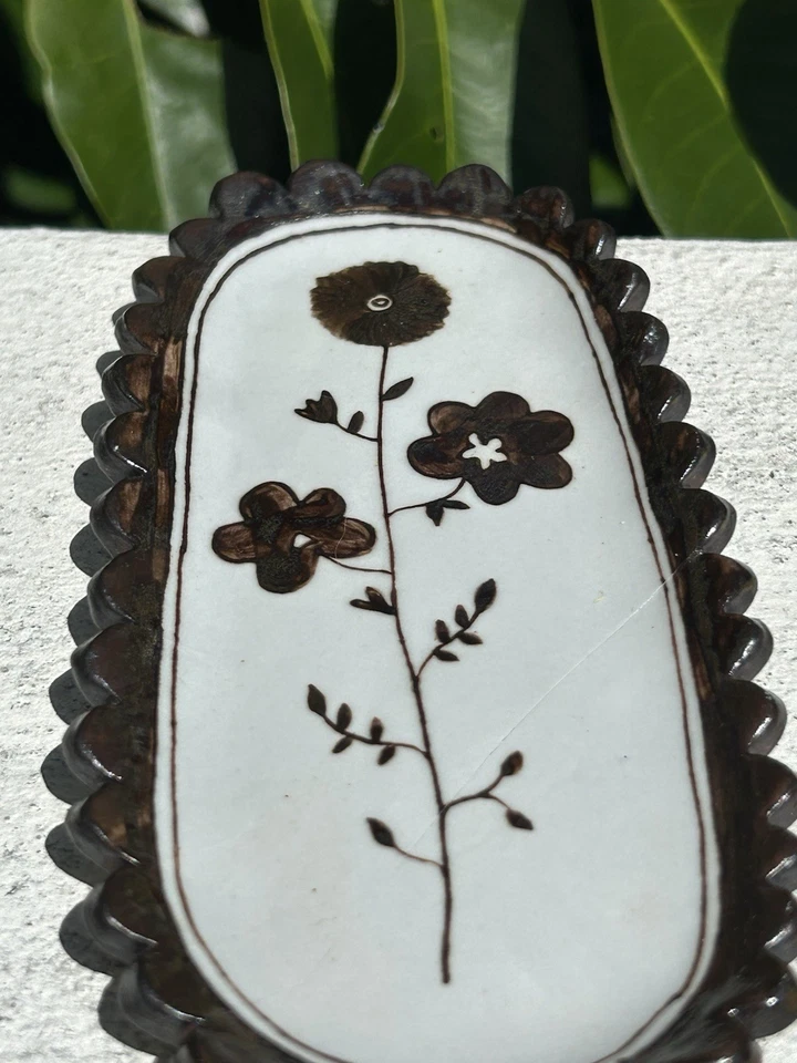 VTG Soap Dish Vintage Art Ornate FLOWER - Image 2 of 4