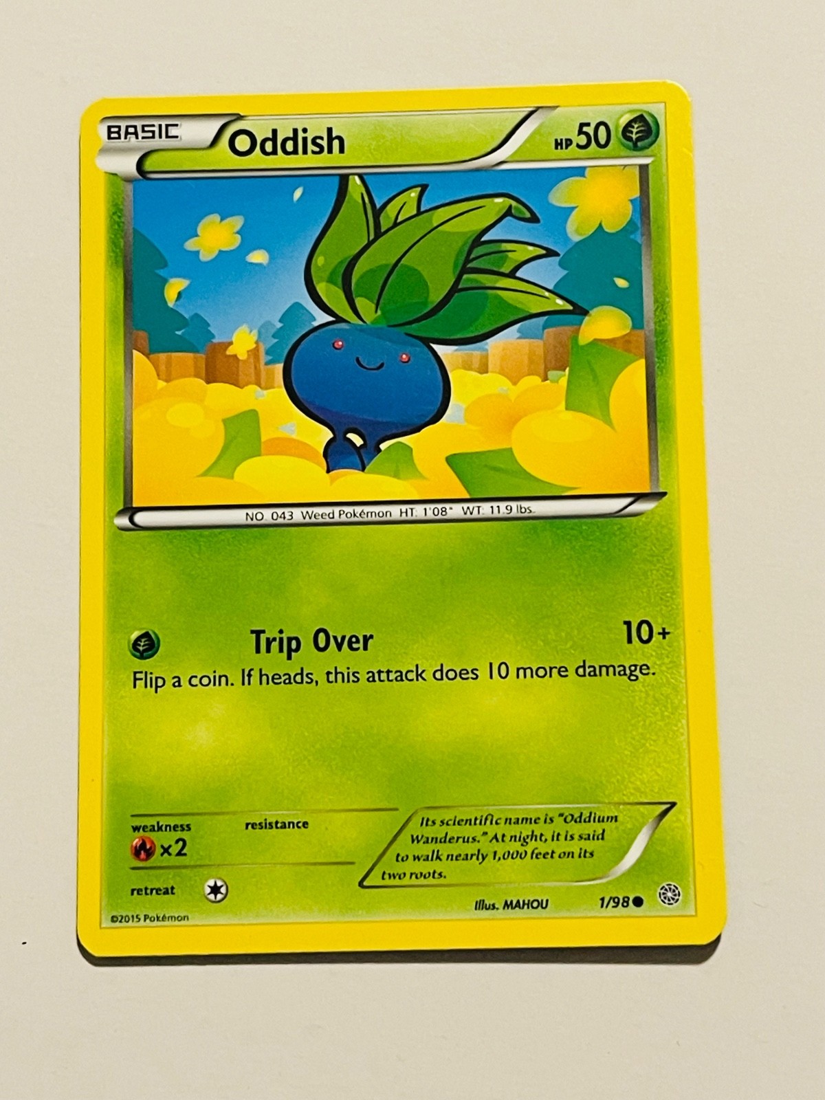 ODDISH 2015 Pokemon Ancient Origins  Common POKÉMON 1/98