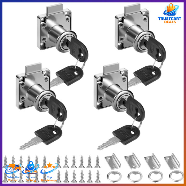MöBelschloss Set 4 StüCk 22Mm Rostfreier Stahl Mit SchlüSsel FüR SchräNke Herren-image