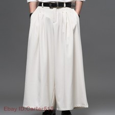 Japanese Retro Style New Chinese Loose Wide-leg Long Pant Straight Men Trousers