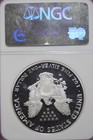 2003 W NGC PF69 ULTRA CAMEO AMERICAN SILVER EAGLE 20TH ANNIVERSARY #B51643 — photo 2