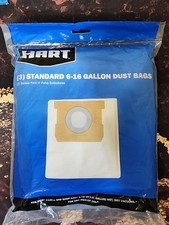 HART 6-16 Gallon (3 Pk) STD VACUUM DUST BAGS VDBM 3701 ShopVac - Lot of 3=9 Bags