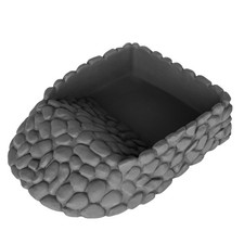 Reptile Water Dish Large Bearded Dragon Food Bowl, Rock Corner Water Dish for...