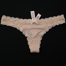 NEW Victoria's Secret VTG Silky Sheer Satin Dream Angels Thong Panties SMALL