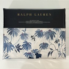 Ralph Lauren Adelaide Floral Queen Duvet Cover 100 Cotton Sateen Blue NWT 355