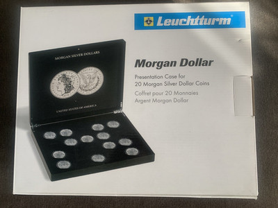 Leuchtturm Morgan Silver Dollar Presentation Case Fits 20 Coins 