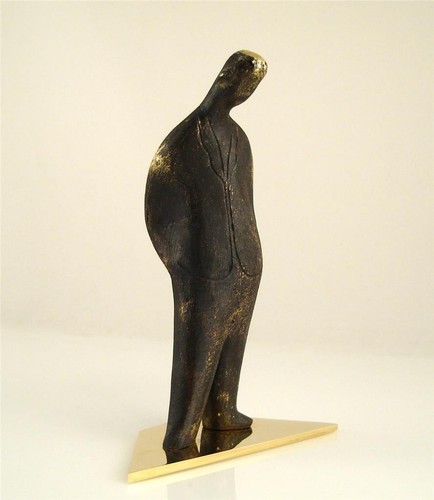 Carl AUBOCK Vienna Brass Sculpture " Architect SCHWANZER " Hagenauer Bronze era - Picture 4 of 7