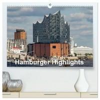 Hamburger Highlights (Hochwertiger Premium Wandkalender 2026 DIN A2 Quer),...