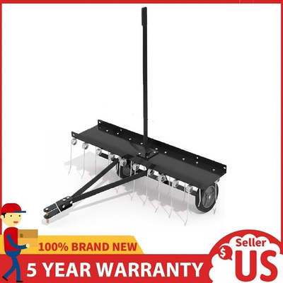 #ad 48quot; Tow Behind Lawn Rake w 24 Spring Steel Tines Heavy Duty Tow Dethatcher ATV $87.31