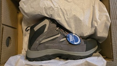 Columbia womens Crestwood Mid WP Boot Hiking Sz 8 Graphite/Daredevil BL5371-053