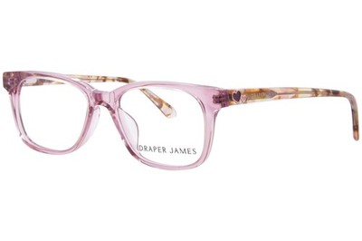 Draper James DJ1009 651 Eyeglasses Youth Kids Girl's Blush Crystal Full Rim 47mm