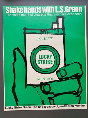 1967 Lucky Strike Green Shake hands with... 60s retro Vintage Ad Werbung Reklame