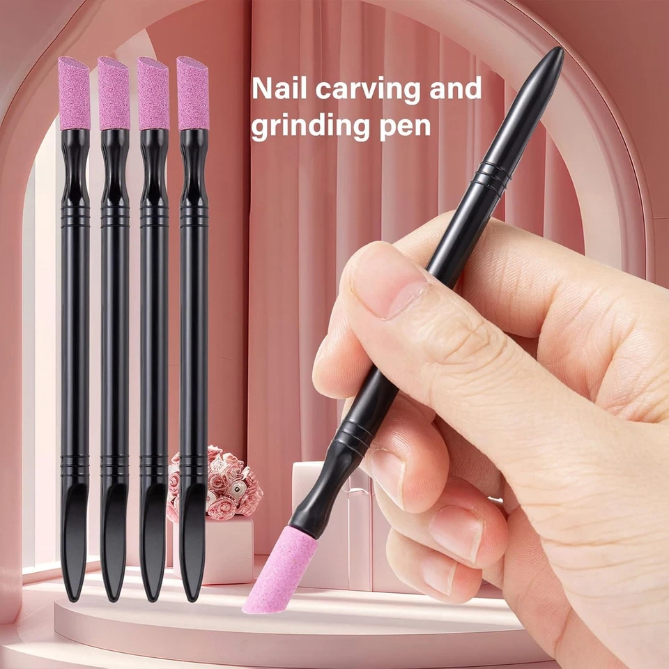 Piedra pómez 5 piezas lima de uñas piedra para cutícula empujador de uñas lijado varillas uñas Foto 2 de 4