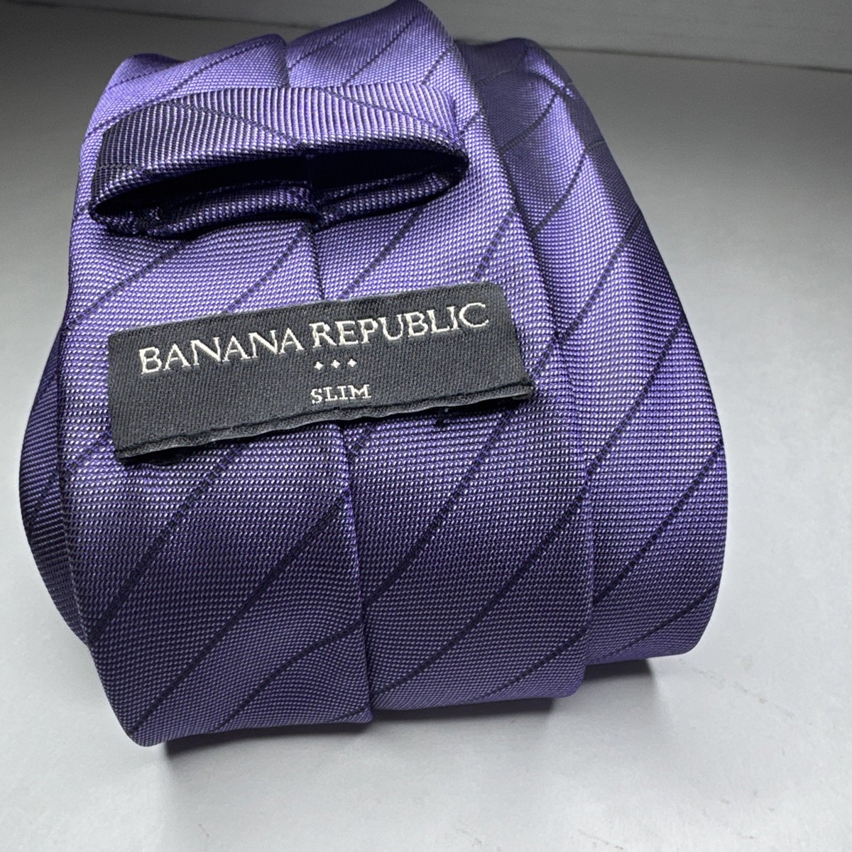 Banana Republic Silk Tie Purple Stripes Men Necktie 59 x 3.1/8 | eBay