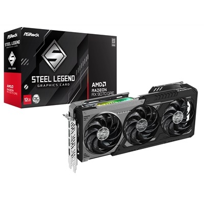 Asrock Amd Radeon Rx 9070 Gre Steel Legend Dark Oc 12Gb Gddr6 Grafikkarte 3072