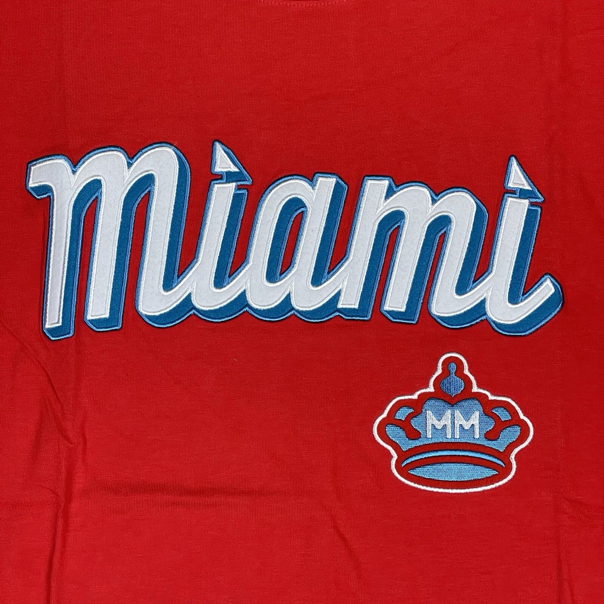 Mitchell & Ness T Shirt Mens XL Red MLB Miami Marlins City