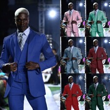 Fashion 3 Pcs Men Suits Wedding Groom Dinner Party Prom Tuxedos Blazer Vests
