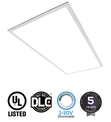 2 x 4 LED Troffer Panel Light 50W 5000K White Back Lit UL Listed 0-10V Dimmable