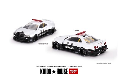 Kaido MiniGt エアロ ポリス スカイライン R34 ピン付き。 Kaido MiniGt エアロ ポリス スカイライン R34 ピン付き。 MINI