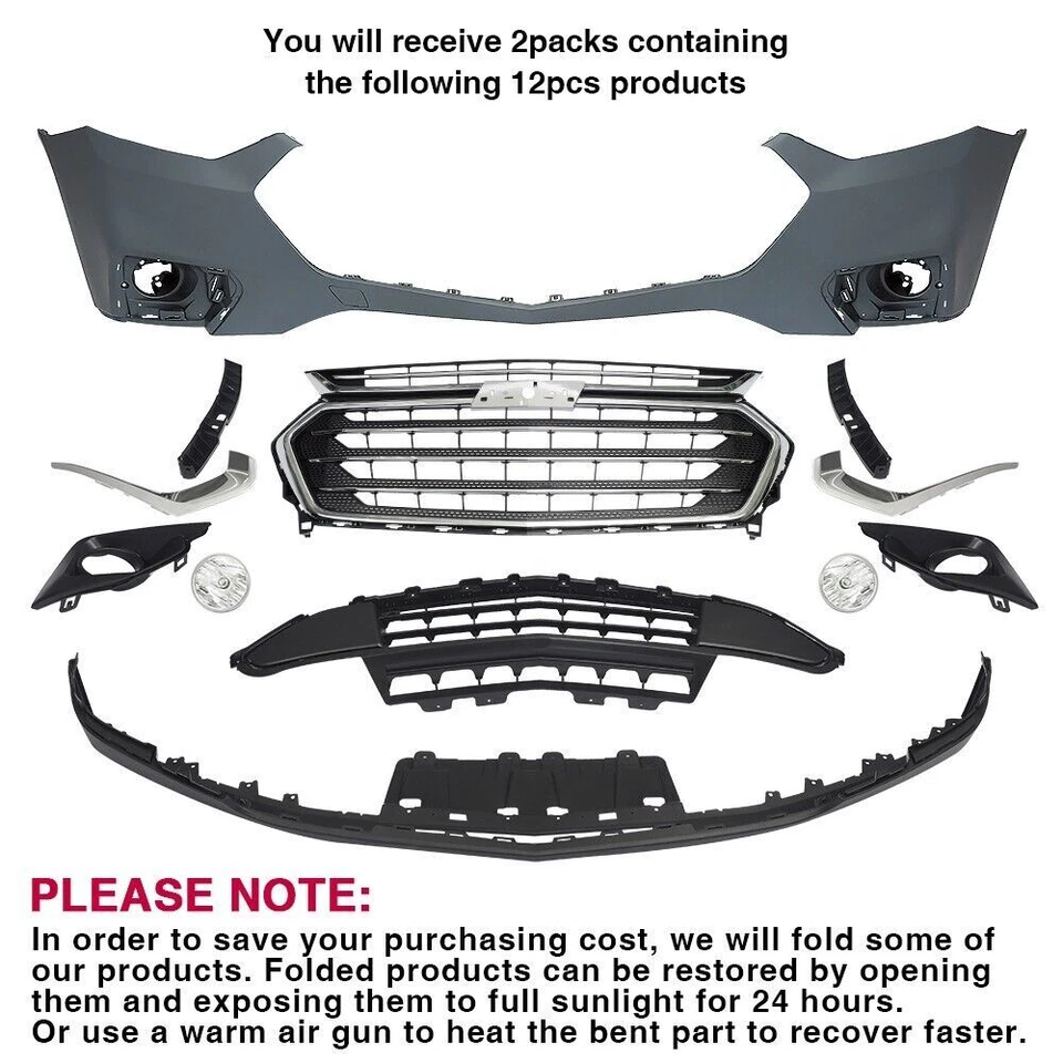 For 2018-2021 Chevy Chevrolet Traverse Front Bumper Cover Grille Assembly kit - Image 2 of 4