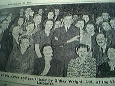 news item 1947 dance gidley wright victory hotel leicester
