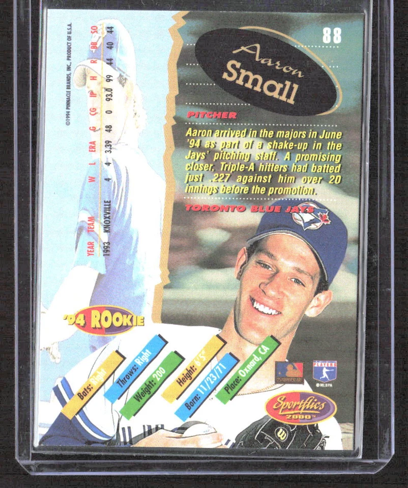 Aaron Small 1994 Sportflics 2000 Rookie & Traded Artist's Proofs #88 - Image 2 of 2