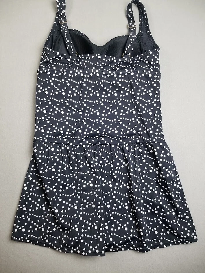 Traje de baño clásico Jantzen traje de baño 10 negro soporte de copa control de cintura 1 pieza Foto 2 de 4