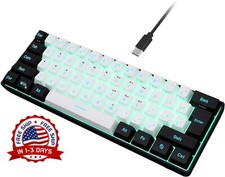 Teclados para juegos 60 , teclado mec nico ultracompacto con cable de 61 teclas.