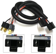 Extension Wire P S 9003 HB2 H4 Two Harness Fog Light High Beam Bulb Plug Socket