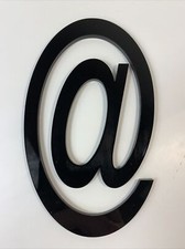 Black Acrylic Self Adhesive @ Symbol At Sign - 14cm