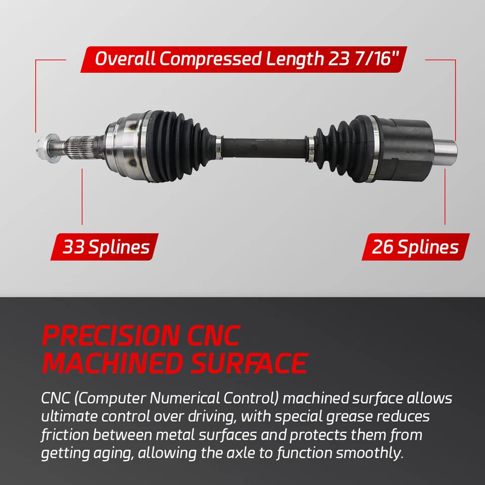 Par de ejes CV delanteros izquierdo y derecho para Chevy Astro GMC Safari 2003-2005 AWD Foto 2 de 4