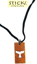 Sticks Jewelry Bone & Leather Columbian Native Amerindian Necklace Brown Whale