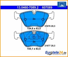 Brake pad set, disc brake ATE 13.0460-7089.2 for BMW